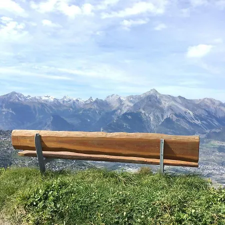 Appartamento With The Most Beautiful Panorama View! - 4 Bedrooms, 2 Bathrooms, Big Corner Garden With Wide View On The Mountains And The Amazing Rhone Valley!