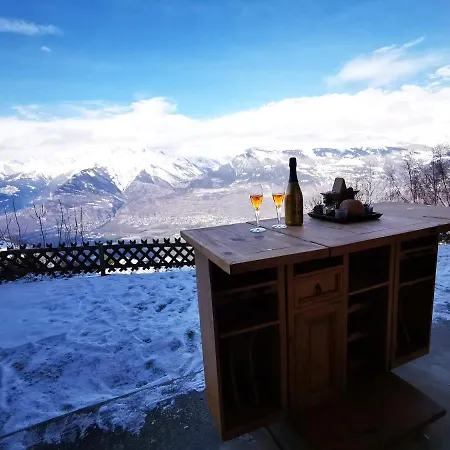 With The Most Beautiful Panorama View! - 4 Bedrooms, 2 Bathrooms, Big Corner Garden With Wide View On The Mountains And The Amazing Rhone Valley! Lejlighed
